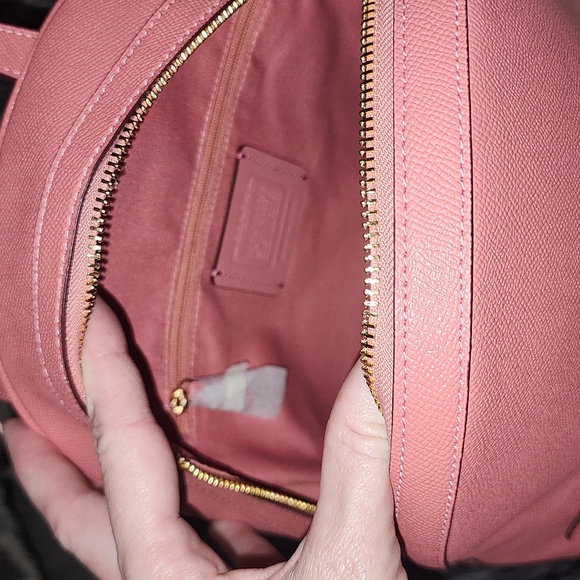 NWOT coralish pink coach backpack - Picture 5 of 16